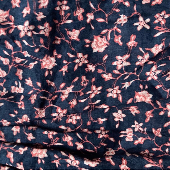 Frame Anita Multi Floral Navy Button Down Blouse - Picture 6 of 6